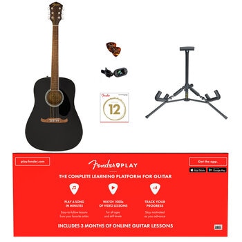 Fender FA-125 Acoustic Guitar in Satin Black