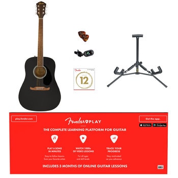 Fender FA-125 Acoustic Guitar in Satin Black