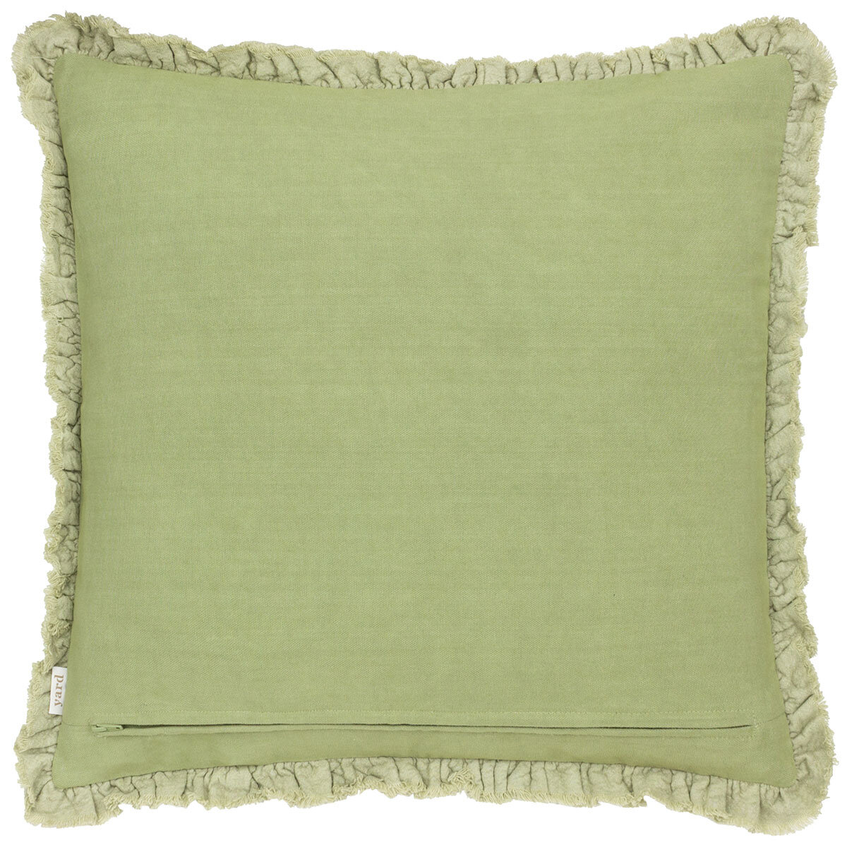 Furn Bertie Velvet Feather Fill Cushion 2 Pack in Sage, 45 x 45 cm