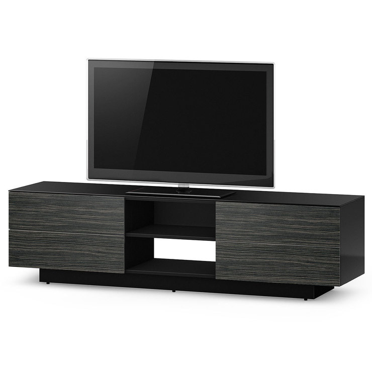 Sonorous Lba1840 Tv Cabinet For Tvs Up To 80 Black Ash Costco Uk