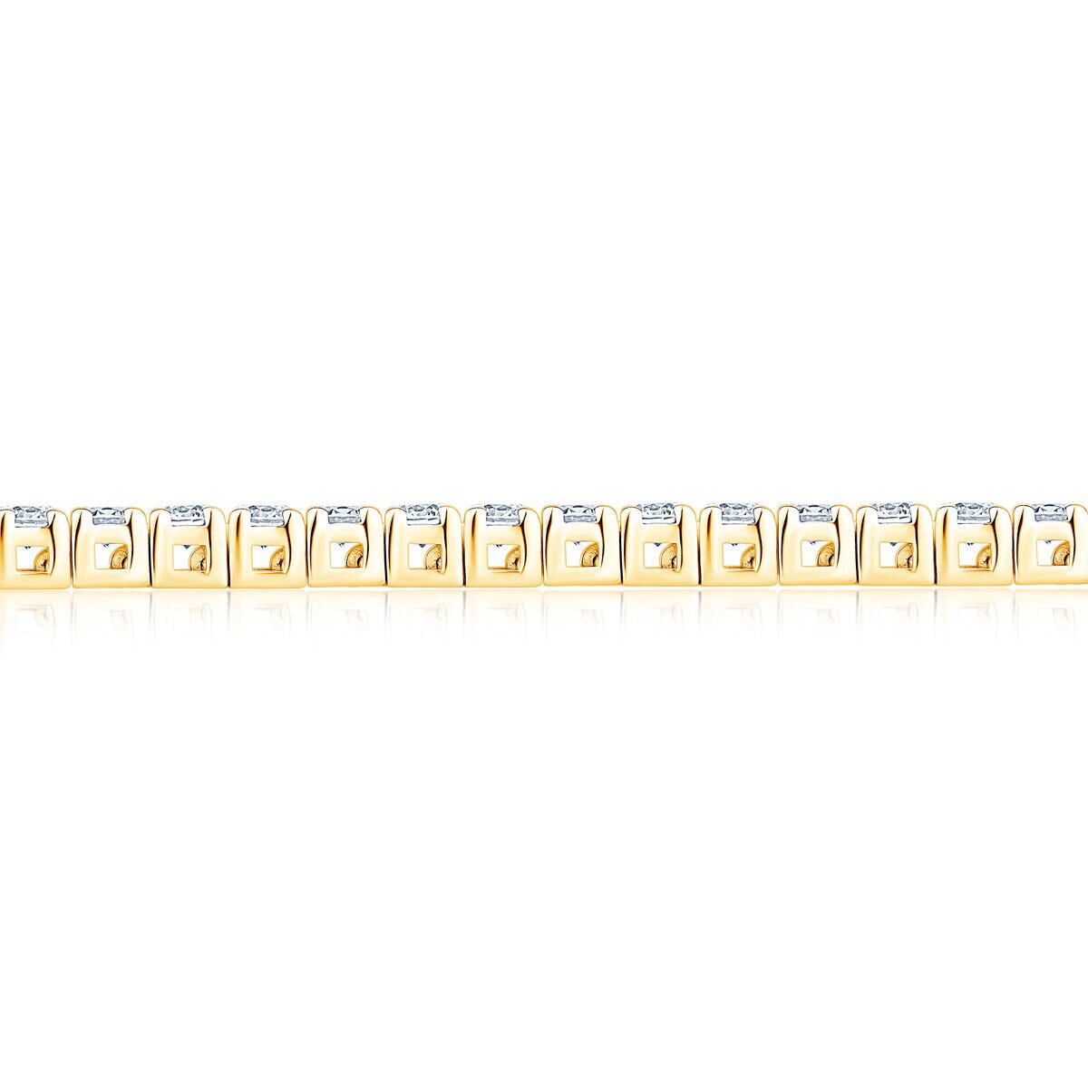 3.00ctw Round Brilliant Cut Tennis Bracelet, 18ct Yellow Gold