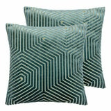 Paoletti Evoke Blue Velvet Feather Fill Cushion 2 Pack, 45 x 45 cm