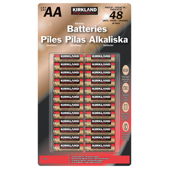 Kirkland Signature Alkaline AA Batteries - 48 Pack