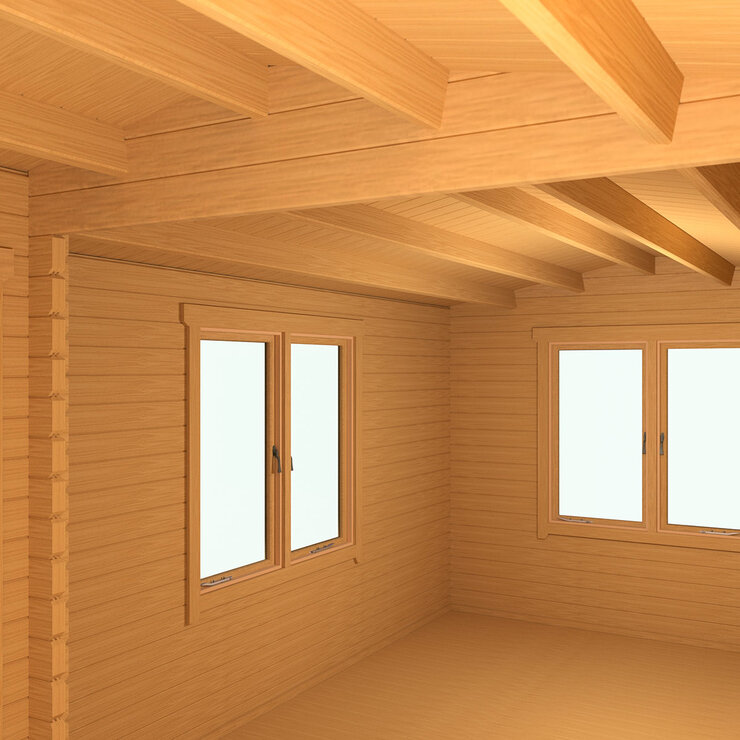 Delivered Shire Thetford 44mm Log Cabin 20ft x 10ft (6 x 3m)