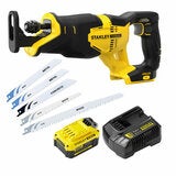 Stanley Fatmax 18V Cordless Reciprocating Saw With 4Ah Battery and Charger Stanley Fatmax 18V Cordless Reciprocating Saw With 4Ah Battery and Charger