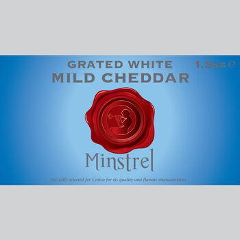 Minstrel Grated Mild White Cheddar, 1.5kg