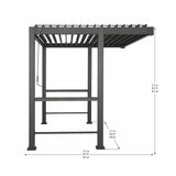Mirador Adjustable Louvered Grill Pergola 8ft 8" x 8ft 2" (2.7 x 2.5m)