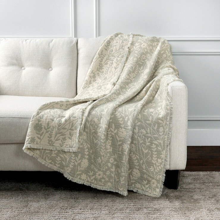 Life Comfort Reversible 100% Cotton Gauze Throw in 4 Colours, 127 x 162 cm