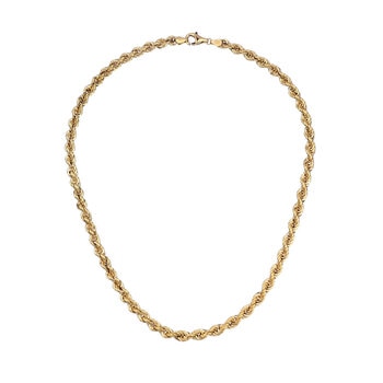 14ct Yellow Gold Rope Chain Necklace