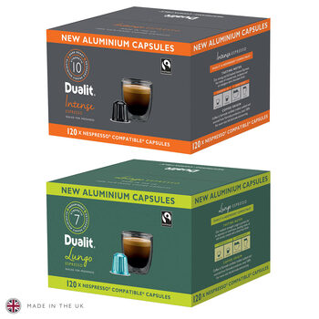 Dualit Nespresso Compatible Aluminium Capsules 120 Servings