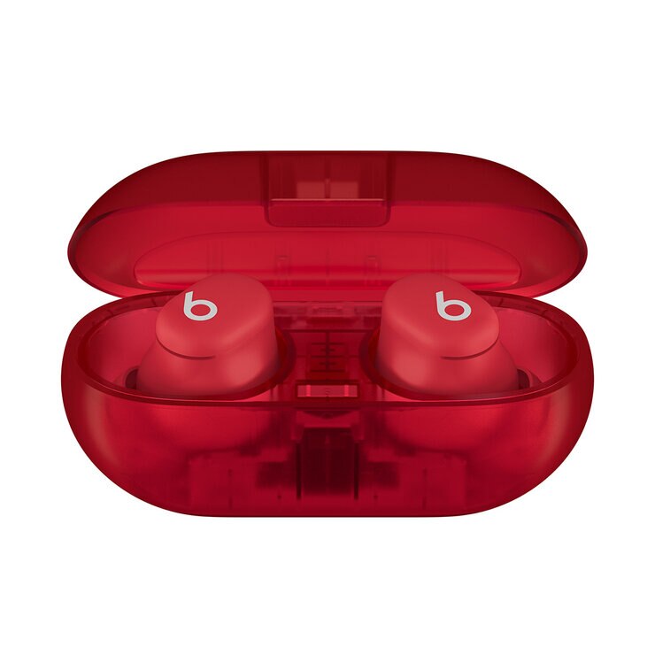 Beats Solo Buds True Wireless Earbuds in Transparent Red, MUW03ZM/A