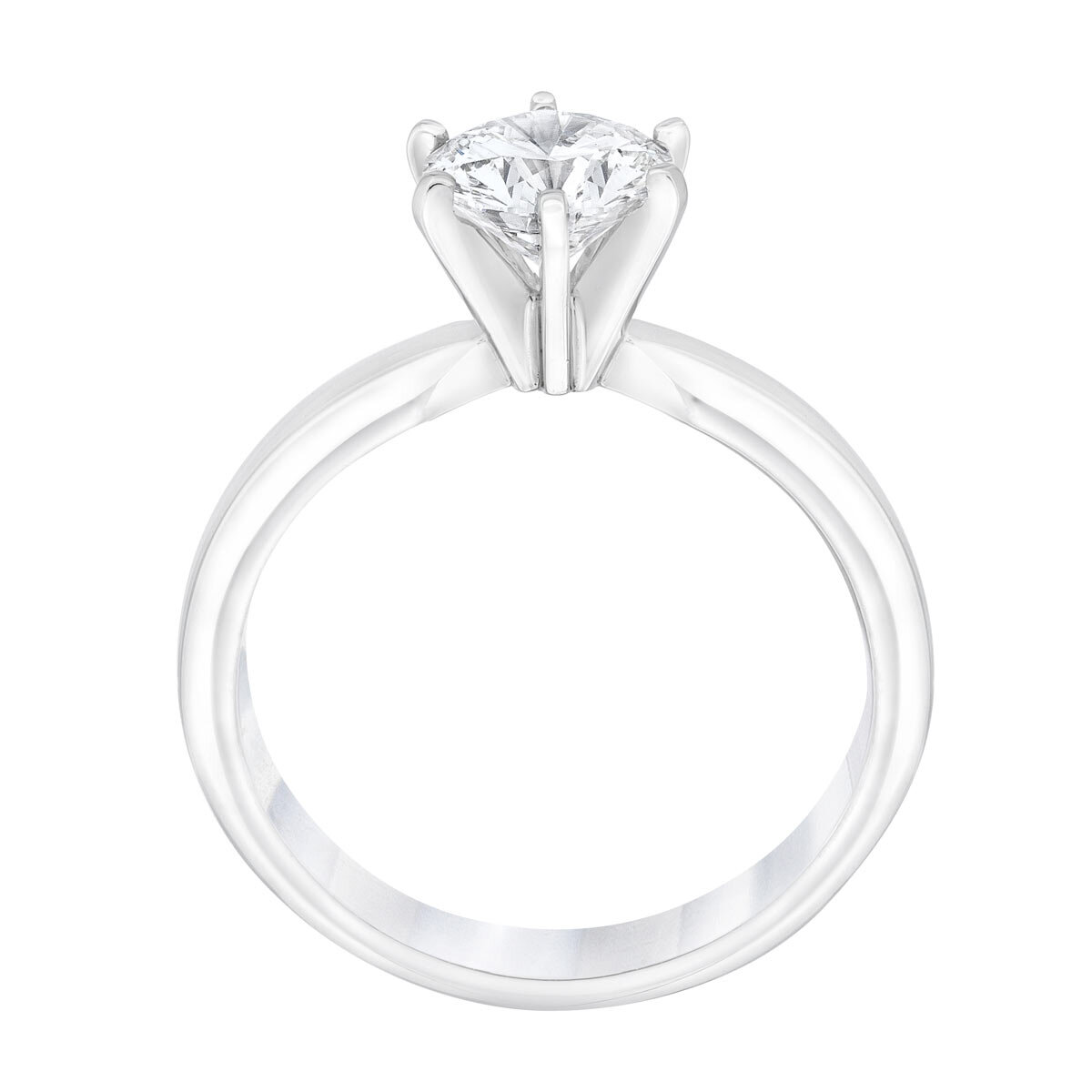 0.50ct Round Brilliant Cut Diamond Solitaire Ring, Platinum