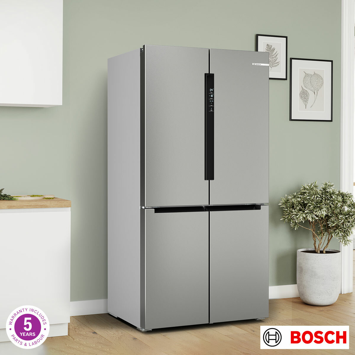 Bosch KFN96VPEAG, Multidoor Fridge Freezer, E Rated in Stainless Steel Bosch KFN96VPEAG, Multidoor Fridge Freezer, E Rated in Stainless Steel