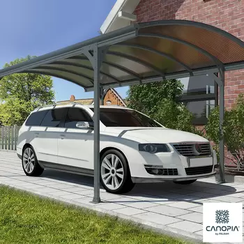 Palram Canopia Vitoria 5000 Aluminium and Polycarbonate Carport, Grey