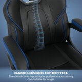 X Rocker Mythos Mid-Back Gaming Chair, Black/Blue