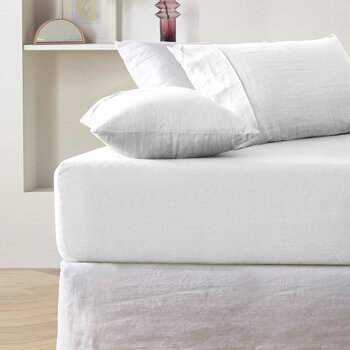 Purity Home 400 Thread Count Cotton White Fitted Sheet in 4 Sizes