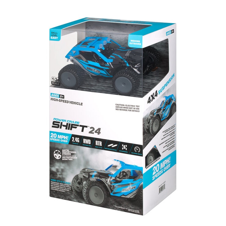 3 Inch (7.6 cm) Power Craze High Speed Remote Control Car in Blue (8
