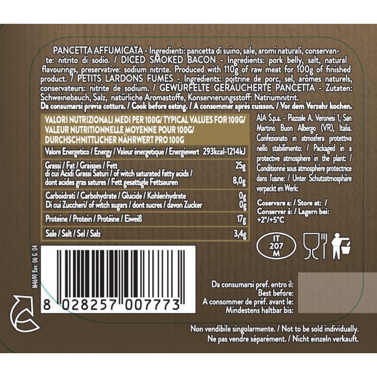 Negroni Pancetta, 4 x 125g