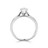 1.00ct Pear Cut Diamond Solitaire Ring, Platinum