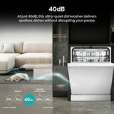 Hisense HS673A90WUK, 16 Place Settings Dishwasher, A Rated in White