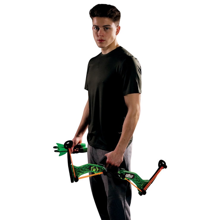 Hyper Strike Bow With 6 Whistle Arrows Assorted in Green (14+ Years