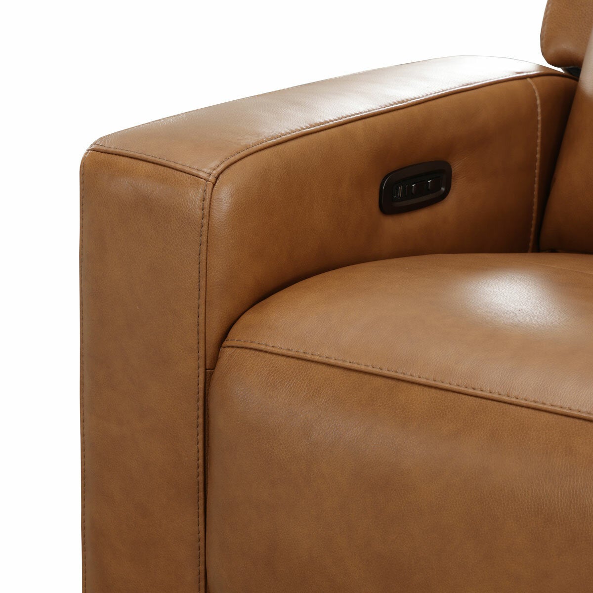Simon Li Wren Brown Leather 3 Seater Sofa with Power Recliner & Power Headrest Simon Li Wren Brown Leather 3 Seater Sofa with Power Recliner & Power Headrest