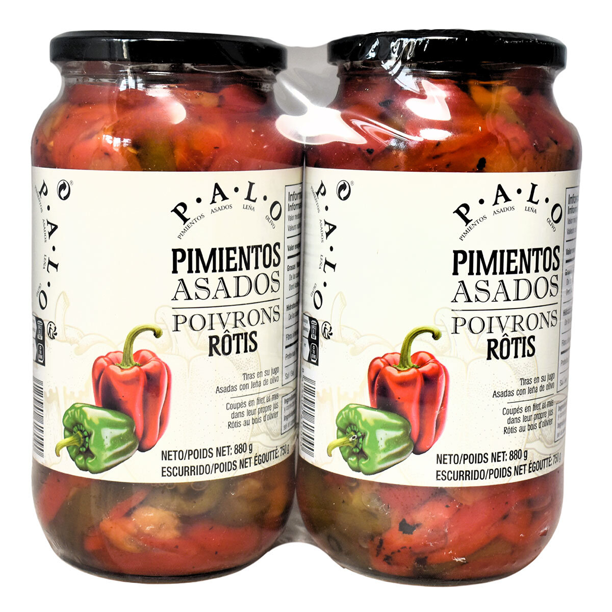 Palo Pimientos Roasted Peppers, 2 x 880g