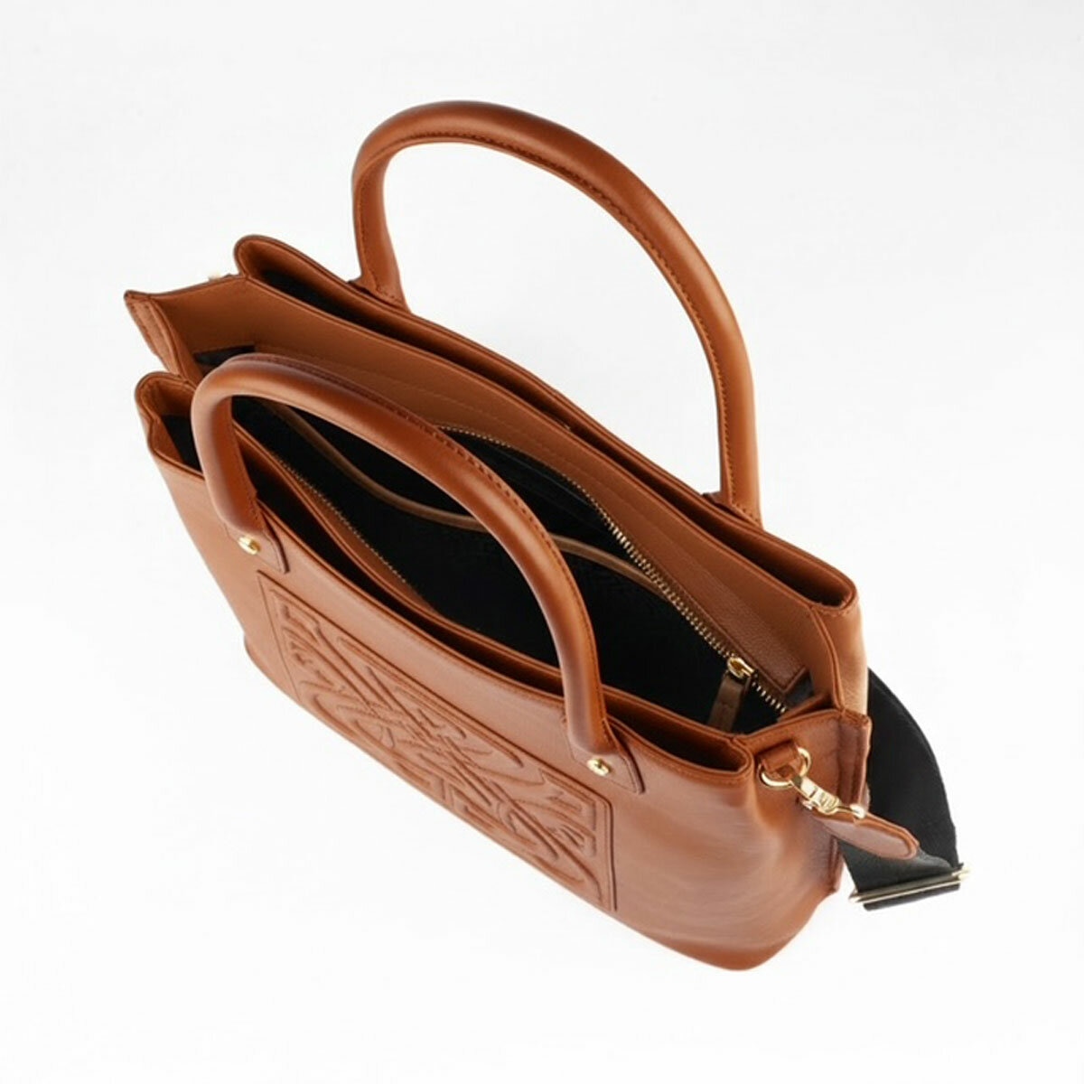 Biba Padded Leather Tote Bag in Brown