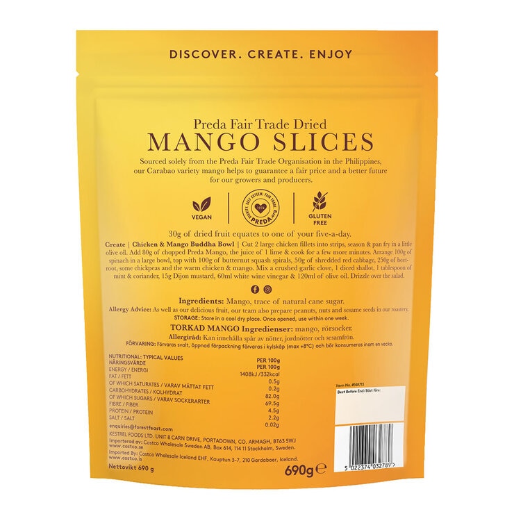 Forest Feast Exotic Dried Philippine Mango, 690g