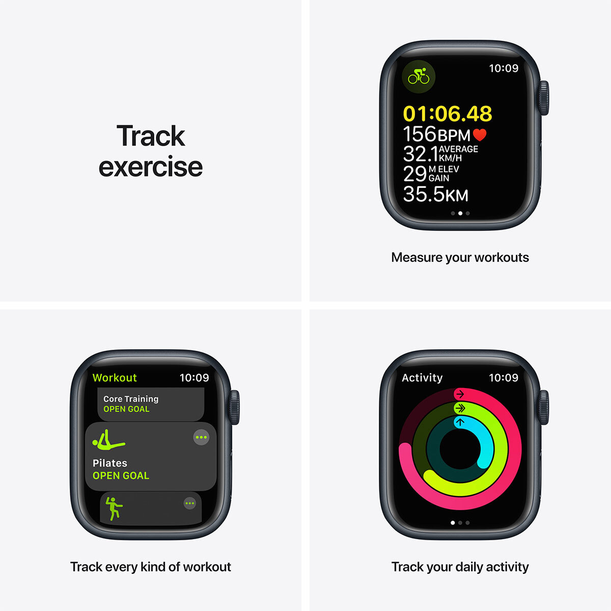 Buy Apple Watch Series 7 GPS + Cellular, 41mm Midnight Aluminium Case with Midnight Sport Band, MKHQ3B/A at costco.co.uk
