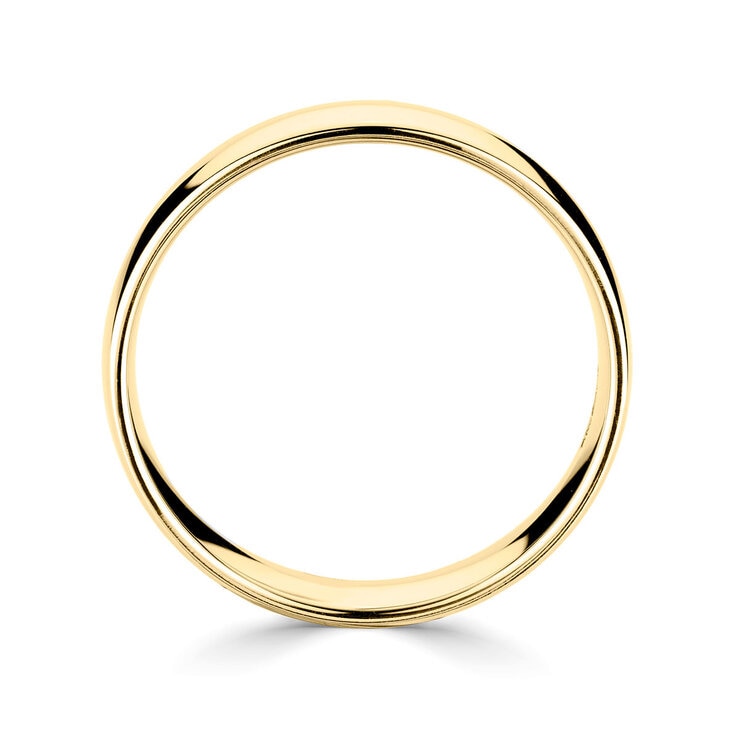 5.0mm Basic Light Court Wedding band. 18ct Yellow Gold