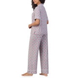 DKNY Ladies Notch Collar 3 Piece PJ Set in Grey
