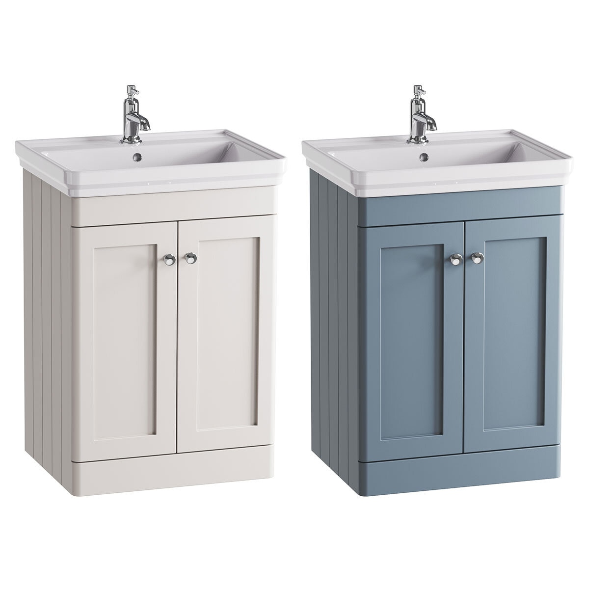Tavistock Ashby 600 Floor Mount with Basin and Knobs in 2 colours at costco.co.uk