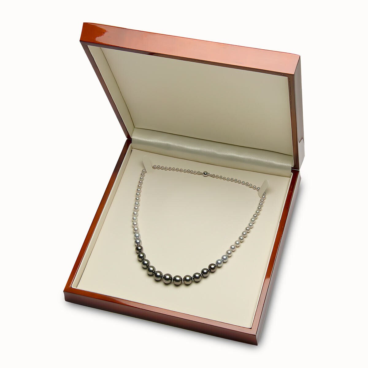 3 10mm Tahitian Treated Akoya Graduated Pearl Necklace