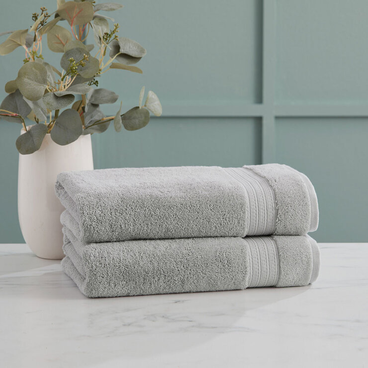Grandeur 100% Cotton Bath Towels, 2 Pack, in 3 Colours