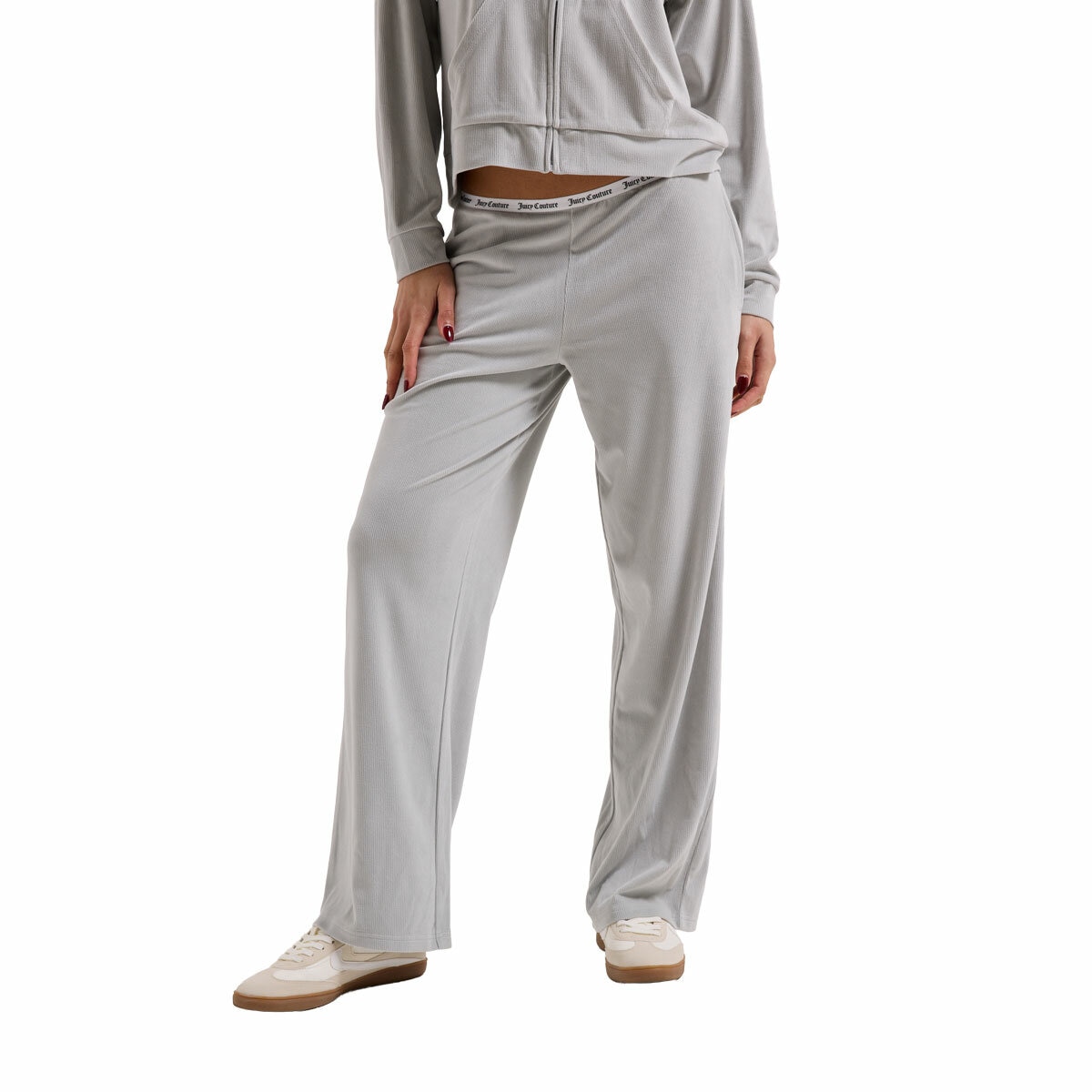 Juicy Couture Ladies 2 Piece Velour Lounge Set in Grey