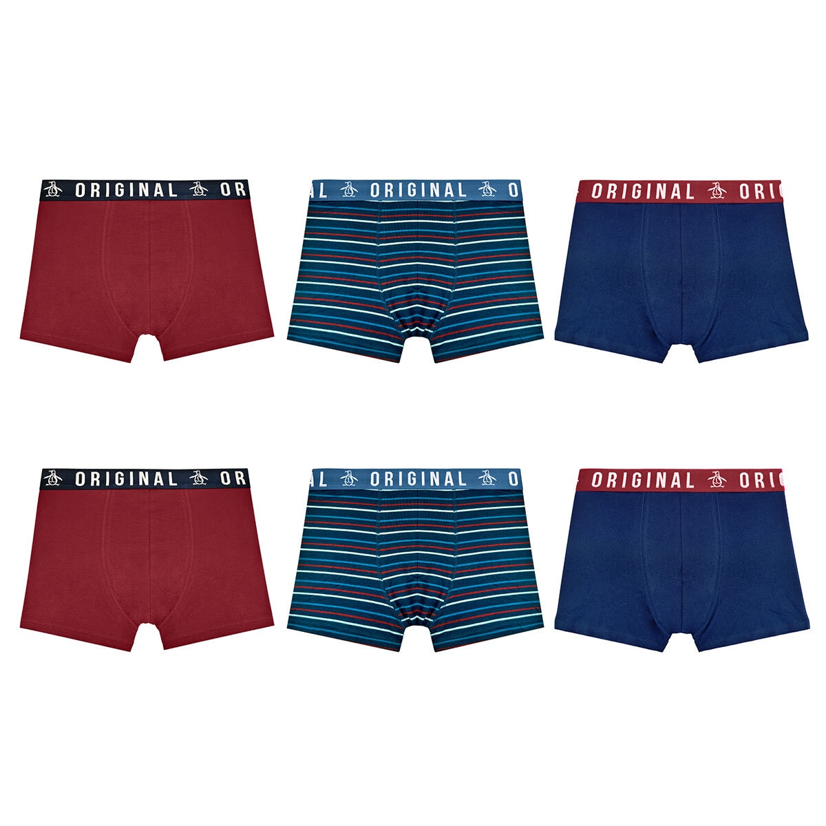 Penguin Men's Boxers 6 Pack in Navy