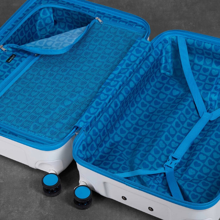 ROCK Love Island Large Suitcase White / Blue