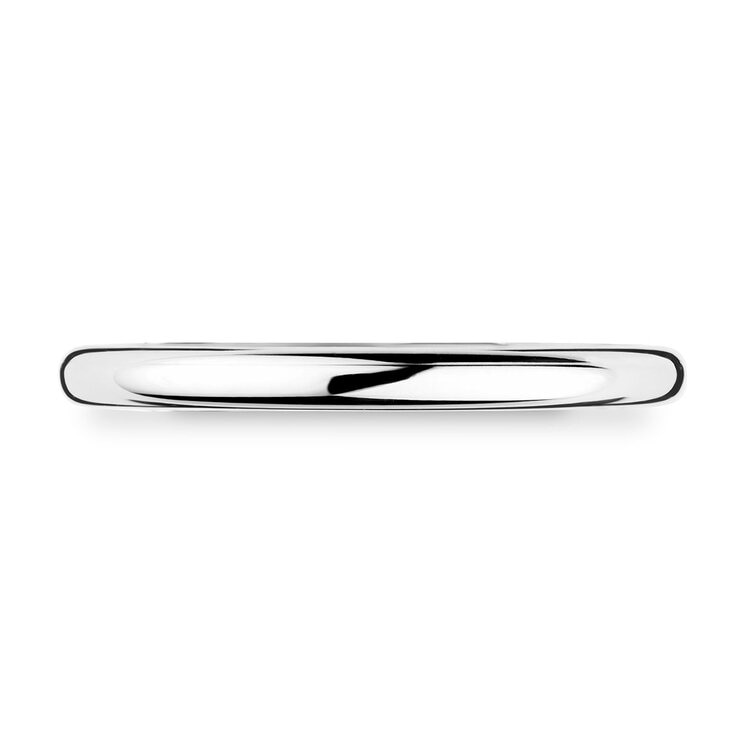 2.0mm Basic Court Wedding band. Platinum
