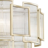 Close up  Impex Chicago 13 Light Ceiling Pendant Light in Matt Gold