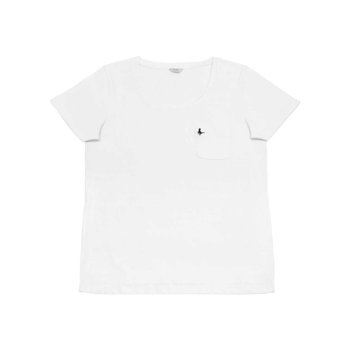 Jack Wills Ladies Fullford T-Shirt with Pocket in White
