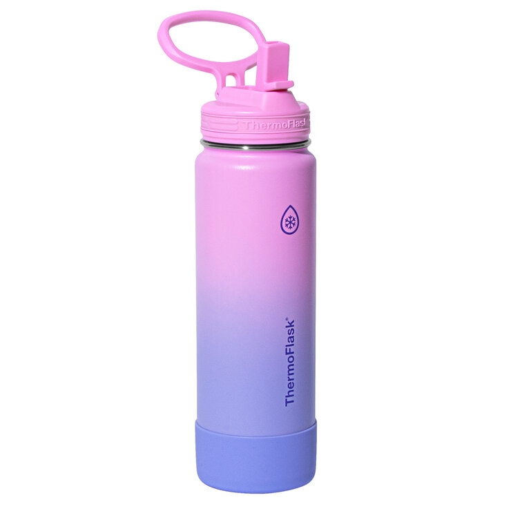 ThermoFlask Stainless Steel 700ml Water Bottle, 2 Pack in Teal & Pink