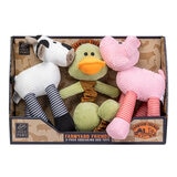 House of Paws Farmyard Friends Dog Toys, 3 Pack