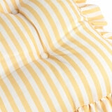 Wylder Millie Ruffle Yellow Striped Indoor Outdoor Seat Pad 2 Pack, 40 x 40 cm