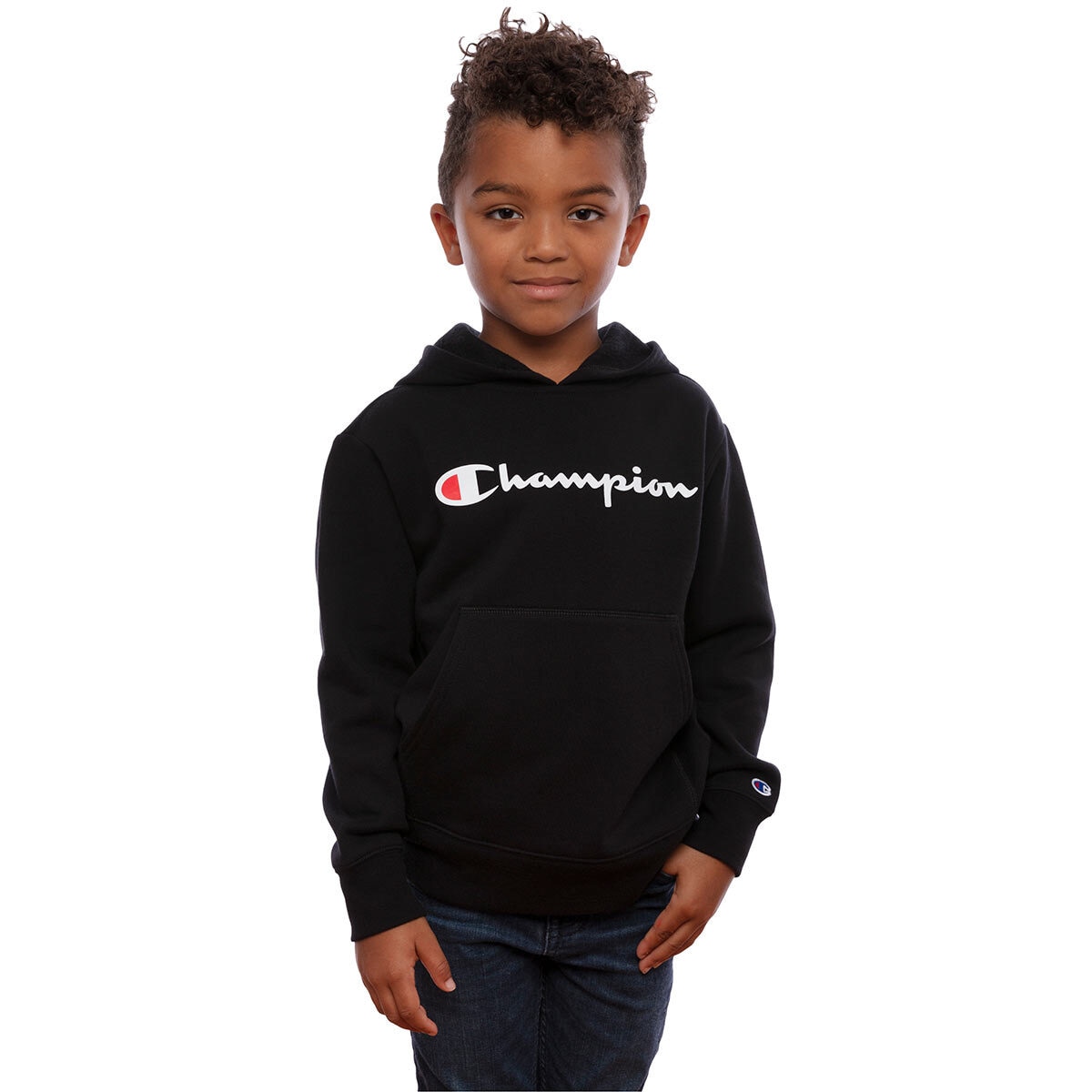 resterende beløb smal Champion Boys Pullover Hoody in Black | Costco UK