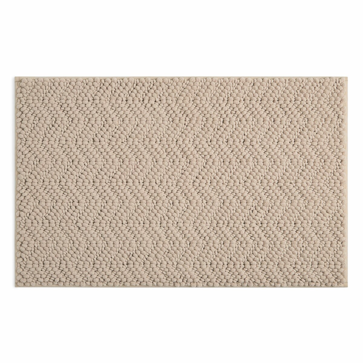 Nubby Chevron Bath Mat in Taupe, 56 x 91 cm