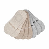 Skechers Ladies No Show Sock 8 Pack in Beige/Grey/Cream