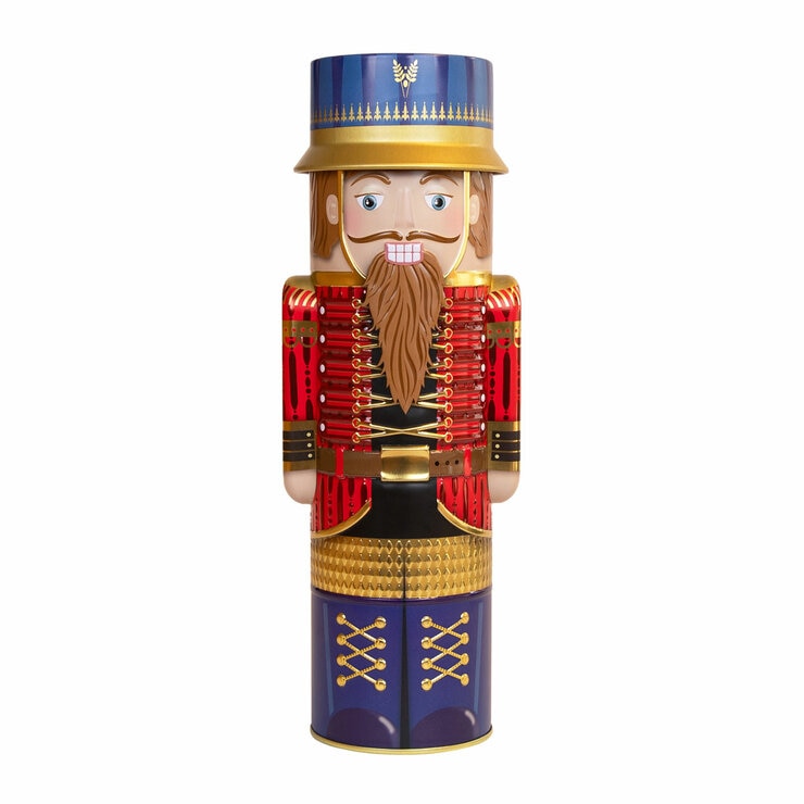 Silver Crane Christmas Nutcracker Fudge Tin in Three Colours, 300g