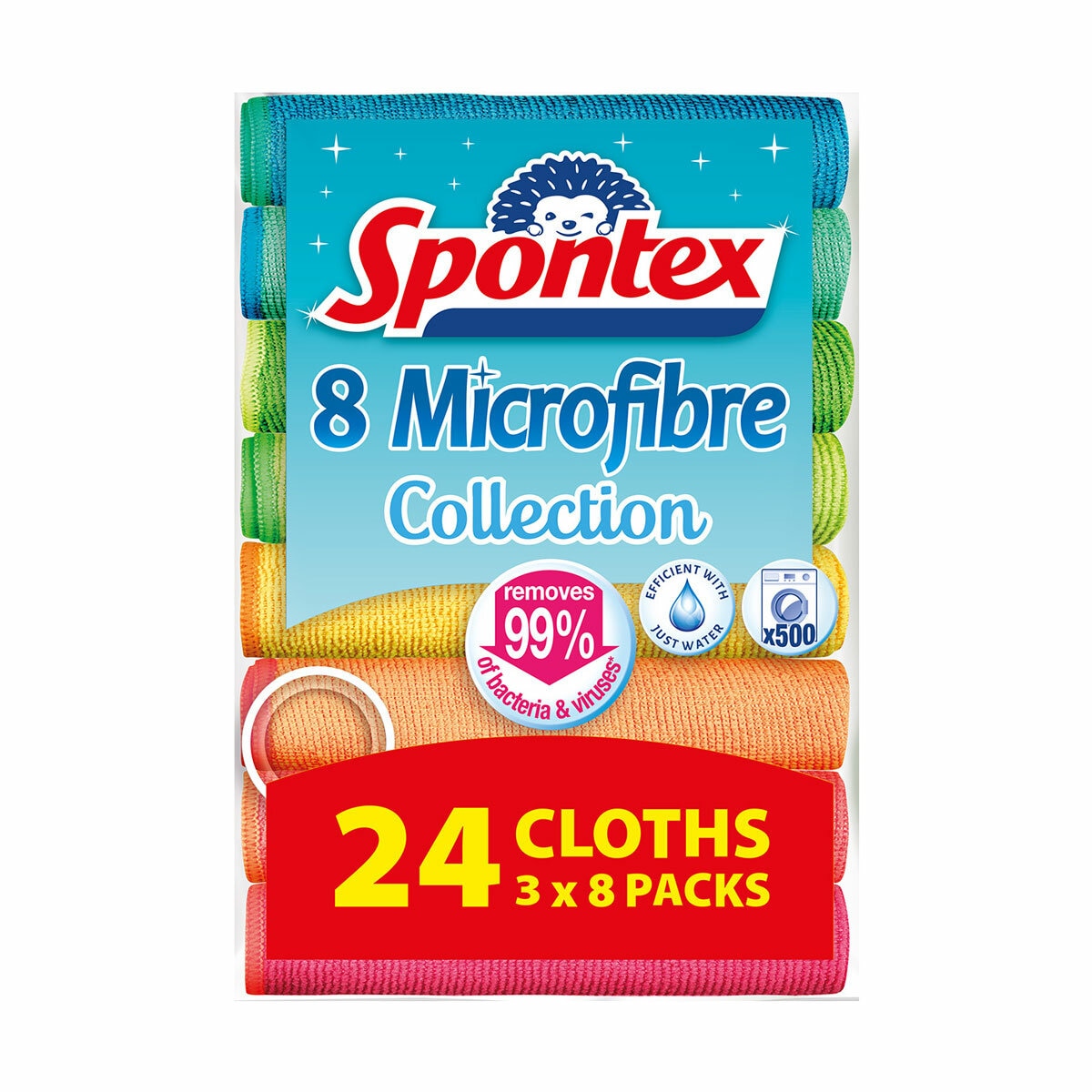 SPONTEX MICROFIBRE CLOTHS 24PK