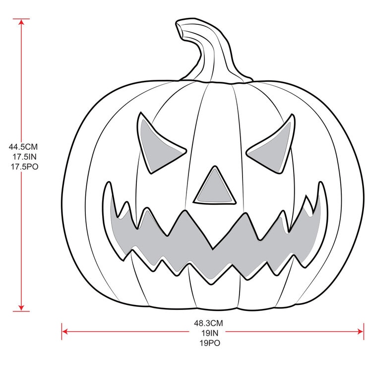 Halloween 17 Inches (44.4cm) Squatty Jack O Lantern Pumpkin With LED Flickering Lights & Sounds